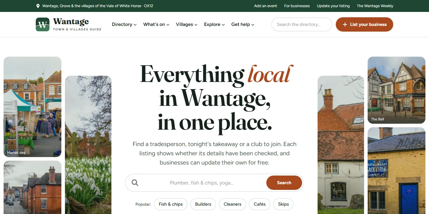 Wantage.com directory platform